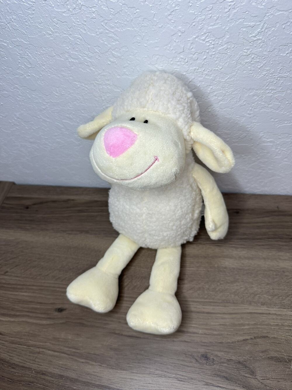 Best Made Toys Lamb Sheep Stuffed Sherpa Body Big Pink Nose 2012